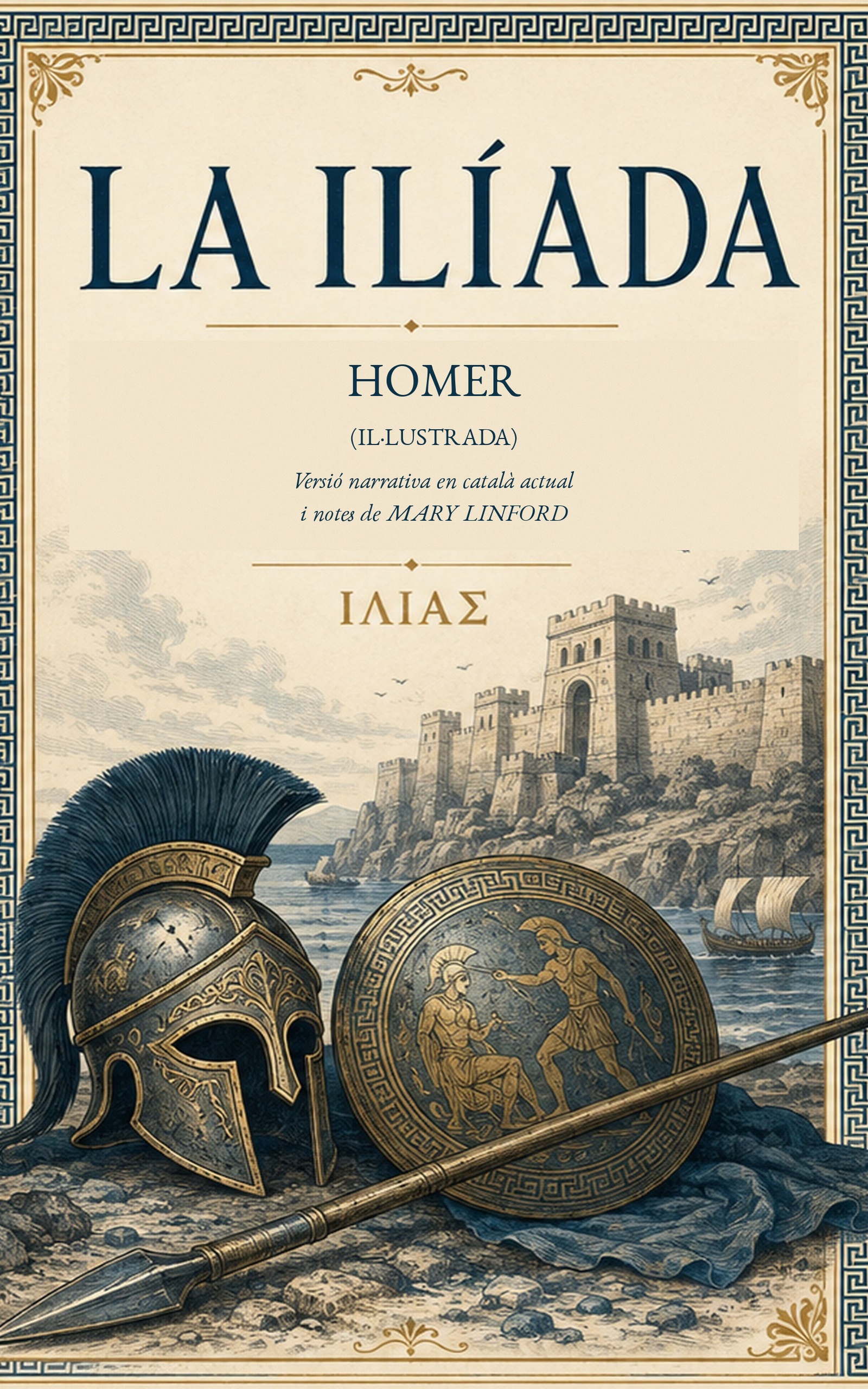 Portada de la Ilíada en català, edició Mary Linford